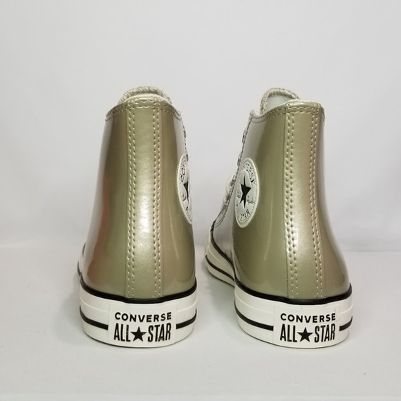 Converse Women's CTAS Metallic Hi Top Sneakers Size 9 Light Gold #A11979C NWT - Picture 7 of 9